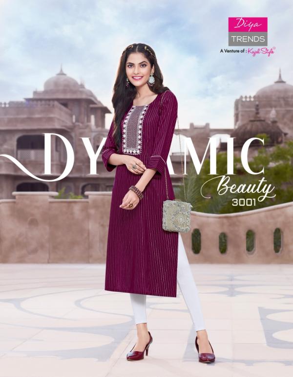 Diya Fashion Story vol 3 Rayon Designer Embroidery Work Kurti